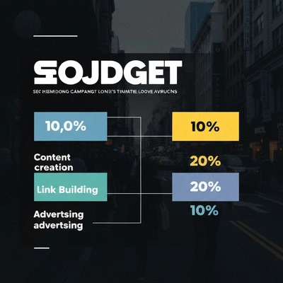 Budget allocation chart for local SEO with Avignon context