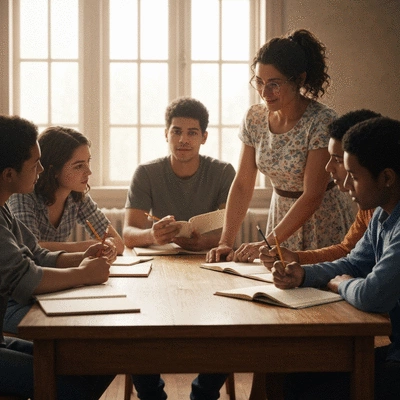 Team of SEO specialists collaborating in a modern office